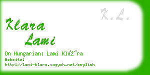 klara lami business card